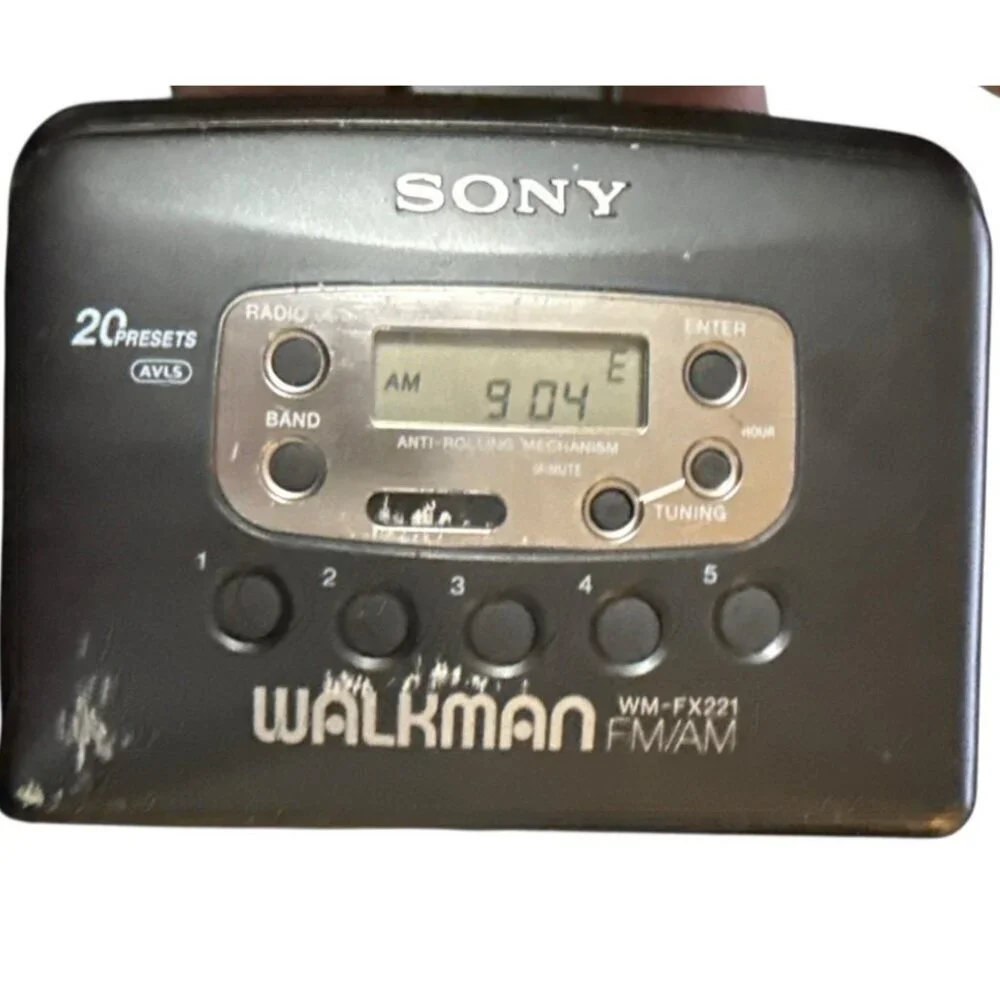 Sony Walkman WM-FX221 AM/FM Radio Cassette Tape Player Vintage With Clip PARTS